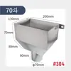 Embudo de Lluvia de Acero Inoxidable 304, Colector de Agua de Tubería de Drenaje Engrosada, Embudo de Acumulación de Agua de Pared, Embudo de Drenaje Cuadrado 201