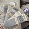 Meias cinzas femininas outono inverno meias de algodão estilo japonês renda meias de cano médio laço sem costura estampa floral borda enrolada meias folgadas
