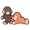 Celebridade da Internet Macaco Desenho Animado Patch de Borracha Macia PVC Macaco Soco Japonês Acessórios Planos Peças para Joias DIY
