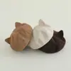 Sombrero Chenjing para Niños Otoño e Invierno Nuevo Lindo Orejas de Gatito Sombrero de Propietario para Niñas Resistente al Viento y Cálido Sombrero de Piel de Melón para Niño