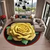 Transfronteiriço Moderno Luxo Leve Flor Cristal Veludo High-end Doméstico Sala de Estar Quarto Mesa de Centro Cobertor Tapete de Chão Resistente à Sujeira Antiderrapante