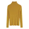 Suéter de Cuello Alto Otoño e Invierno Nuevo Año Nuevo Nuevo Negro Tejido Superior Pulóver de Moda Versátil Camisa Base Adelgazante Ropa Interior para Mujer