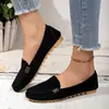 Verão 2024 Tamanho Grande 35-44 Sapatos Solteiros de Mãe Sapatos de Enfermeira Flats Casuais Preguiçosos de Um Tom Sapatos Femininos Comércio Exterior