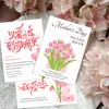 Nueva Tarjeta de Felicitación para el Día de la Madre en Tonos Rosas, Feliz Día de la Madre, Panadería Floristería, Artículos de Regalo, Mensaje de Bendiciones