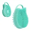 Cabeça de massagem de silicone tátil para limpeza, escova de banho para bebê para treinamento, escova de banho de silicone sensorial dupla face