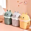 Papelera pequeña creativa y linda para escritorio, oficina, hogar, sala de estar, cocina; papelera sanitaria, papelera de escritorio