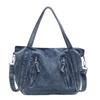 2025 Nova Bolsa de Ombro Grande Capacidade para Lazer de Estudantes Japoneses Moda Versátil Cor Sólida Jeans Bolsa Transversal