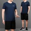 Traje de Ropa de Verano para Papá Camiseta de Manga Corta de Seda de Hielo para Hombre Verano Mediana Edad y Ancianos Cuello Redondo Ropa Deportiva Casual para Papá