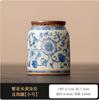 Pequeño Recipiente Sellado de Cerámica Portátil para Té con Diseño de Loto y Kiln Ru Azul y Blanco, Recipiente de Té Esmaltado de Alta Gama para el Hogar
