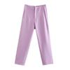 Pantalones cortos de cintura alta para mujer, estilo europeo y americano, de comercio exterior, primavera y otoño, pantalones casuales que combinan con todo, pantalones rectos multicolores para mujer.