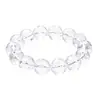 Pulsera de Cristal Blanco Natural con Cuentas Redondas de Corte Diamante de 128 Caras, Joyería Artesanal de Cuentas DIY, Cuentas Espaciadoras Lisas al por Mayor