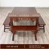 Mesa Cuadrada de Madera Maciza para Sala de Estar, Mesa de Comedor Tradicional Rústica, Mesa Redonda o Cuadrada para Restaurante
