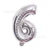0-9 oro plata 16 pulgadas Globo Digital de Papel de Aluminio paquete de cumpleaños de bebé boda globo de aluminio