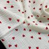 Algodón Puro Doble Capa Gasa Muselina Tela para Pijamas Ropa de Casa Color Sólido Corazón Estampado Algodón Puro