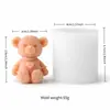 Molde de Silicona de Oso 3D para Velas Aromáticas Caseras, Cubitos de Hielo, Decoración de Pasteles, Molde para Hornear Chocolate