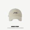 Gorra de Béisbol con Letras de Marca de Moda de Corea del Sur para Mujer Primavera y Verano Parte Superior Suave Moda Versátil Gorra de Visera Ancha a Cuadros Cara de Moda