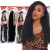 Peluca rizada negra transfronteriza peluca africana europea y americana cabello de ganchillo rizado onda de agua 18"