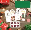 Tarjetas de felicitación navideñas creativas y minimalistas transfronterizas, tarjetas de bendición navideña con sobres, tarjetas de regalo escritas a mano con temática de floristería y panadería