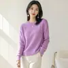 Nuevo Suéter Pulóver Elegante para Mujer Otoño 2026 para el Trabajo y los Viajes, Cuello Redondo, Manga Larga, Camiseta Base de Punto de Color Sólido