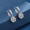 Sentido avançado de moissanite seis-garra brinco 1 quilate brincos temperamento das mulheres simples brinco brinco brincos treme fornecimento