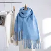 Bufanda de Mohair de Imitación Nueva Transfronteriza para Mujer, Estilo Europeo y Americano, Bufanda Chal Cálido de Barba Larga para Otoño e Invierno, Exportación Exportación Productos de Alta Calidad