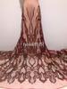 Posicionamiento Nuevo Primavera y Verano 2024 Lentejuelas Florales Tela Bordada Malla Vestido de Noche Vestimenta de Escenario con Perlas Tela de Moda HL2996