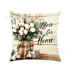Fundas de almohada de venta cruzada más vendidas para primavera y verano, estampado floral digital, adecuadas para regalos, decoración navideña para camas y sofás, fundas de cojín