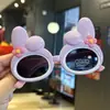 Óculos de Sol Polarizados Infantis Óculos de Foto Princesa Flor de Desenho Animado Silicone de Alta Definição Fofo Novo Estilo Coelho Pequeno