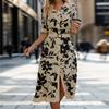 Bai Fen Zhi Yi Amazon 2024 Nueva Ropa de Verano Europea y Americana para Mujer Camisa Transfronteriza Vestido con Estampado Floral