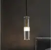 Lustre criativo pós-moderno para restaurante, bar, cafeteria, janela de cabeceira, luxuoso, todo em cobre, cristal, cabeça única, pequeno, lustre