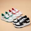 Tenis de Piel con Cordones y Suela Gruesa para Mujer, Punta Redonda, Bajos, Transpirables, Combinables, Deportivos, Casuales, Primavera 2023, Nuevos Colores