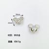Accesorios DIY Cabeza de Mickey Copo de Nieve de Perla Aleación Accesorios para Zapatos de Jardín Mickey Tachonado de Diamantes Hebilla de Zapato Letra Tachonada de Diamantes