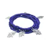 Cadena Corporal Transfronteriza Europea y Americana con Cuentas de Vidrio, Cadena de Cintura de Joyería Hecha a Mano Elástica con Accesorios de Colgante de Pez Mano Mágica a la Moda