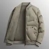Jaqueta de Algodão com Gola Baseball Atacado Transfronteiriça para Homens, Jaqueta Térmica Grossa Quente de Inverno, Casaco Casual Tendência para Jovens Marca