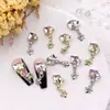 Manicura de Celebridad de Internet Colgante de Borla de Mariposa de Lujo Joyería para Manicura Cadena de Mariposa de Ángulo Recto Flor Accesorios de Uñas Portátiles