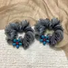 Goma para el pelo de alta gama estilo coreano con estampado floral de girasol azul, accesorio para el cabello versátil y elegante, nuevo modelo verano 2026