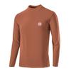 Roupa íntima de veludo dupla face Camiseta de manga comprida de gola semi-alta masculina Outono e inverno à prova de frio Aquecimento de temperatura constante Colarinho médio Base quente Roupas de outono