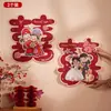 Adesivos de Caracteres de Celebração de Casamento Felicidade Dupla para Decoração de Porta de Entrada, Adesivos de Janela, Adesivos de Felicidade Dupla para Quarto de Casamento, Quarto, Decoração de Desenho Animado para Casamento