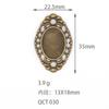 13x 18 Oval diy material feito à mão atacado liga acessórios de joalheria Gema do Tempo base colar chaveiro