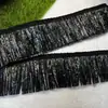 Venta directa de fábrica de accesorios de encaje trenzado con borlas de hierba de PP en stock para decoración de bolsos, accesorios de decoración para faldas de encaje