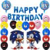 Amazon nuevo estilo Sonic Hedgehog Sonic niño traje de fiesta de cumpleaños Sonic globo de aluminio