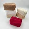 Nova Bolsa de Cosméticos de Pelúcia Bolsa com Zíper Bolsa de Armazenamento Doméstico Pequena e Fácil de Carregar Pode Ser DIY