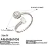 Anillo de Acero Inoxidable Chapado en Oro para Mujer, Estilo INS, Anillo de Dedo Índice de Alta Gama, Corazón Cruzado, Trébol de Cuatro Hojas, Completamente con Circonita