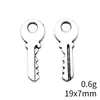Colgante de Llave Antigua de Plata DIY Accesorios de Colgante de Aleación Venta Caliente 19x7mm Peso Individual Aproximadamente 0.6g