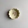 Plato cerámico color crema oso de dibujos animados conejo plato para salsas dumpling sushi plato de vinagre tamaño pequeño plato para mojar