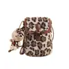 Bolso Peludo Nuevo para Teléfono Móvil Estampado de Leopardo Versátil Simple Estilo Occidental Hombro Cruzado Bolso Pequeño Bolso de Moda Retro Otoño