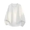 Nueva camiseta de punto gofre para hombre de otoño e invierno, estilo old money, cuello Henry, camiseta de manga larga para hombre, camiseta básica holgada de moda