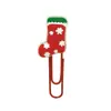 Clip para sujetapapeles navideño que brilla en la oscuridad, marcapáginas de goma blanda, clip marcador de página para libro de estudiante, pequeño regalo de Navidad, en stock