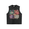 Estilo americano Hip-hop High Street National Fashion Ins Vintage Lavado Camiseta de manga comprida vintage Base Antiga Top para Homens e Mulheres Outono