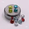 Safira Azul Claro Oceânico Corte Milênio Rosa Octogonal Zircônia Pedra Solta Brincos Pingente Irregular Super Brilho com Strass
